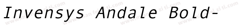 Invensys Andale Bold字体转换